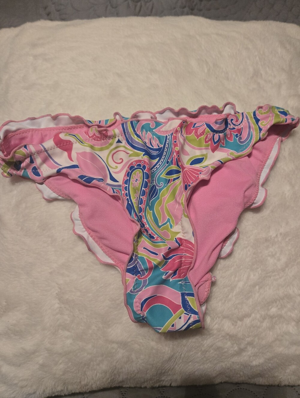 Pink Paisley Bikini Bottom